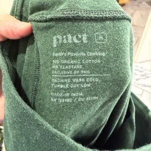 Pact Forest Green Organic Cotton leggings